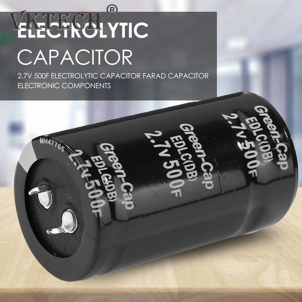 2.7V 500F Precision Metal Farad Capacitor Automotive Circuit Electrolytic Capacitor Car Necessary Circuit Tools