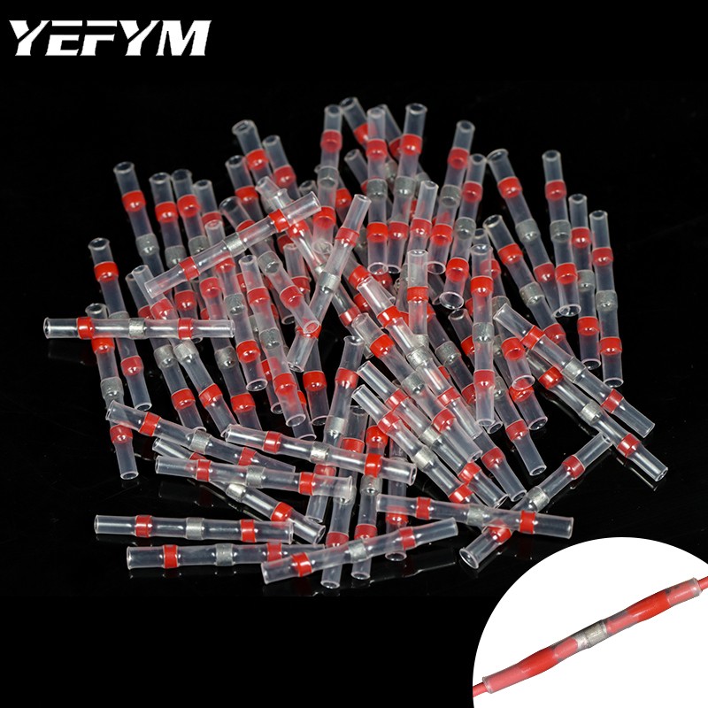 10-50pcs Insulator Welding Wire Connectors - Heat Shrink Welding Butt Connectors - Welding Connecting Kit - Marine Auto Insulated