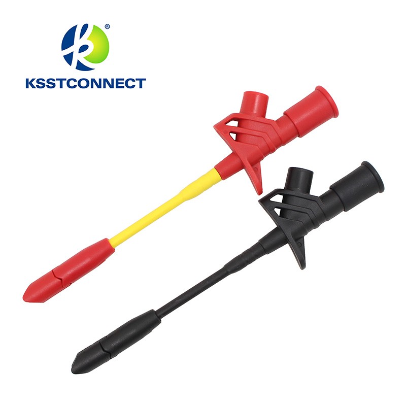 Full Insulated Heavy Duty Insulation Hole Probe Auto Test Clip With Back Probe