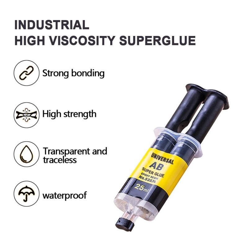 4/25ml P Practical Epoxy Resin AB Glue For Repair Metal Plastic Wood Glass Ceramic Fast Drying Strong Adhesive Liquid Glue