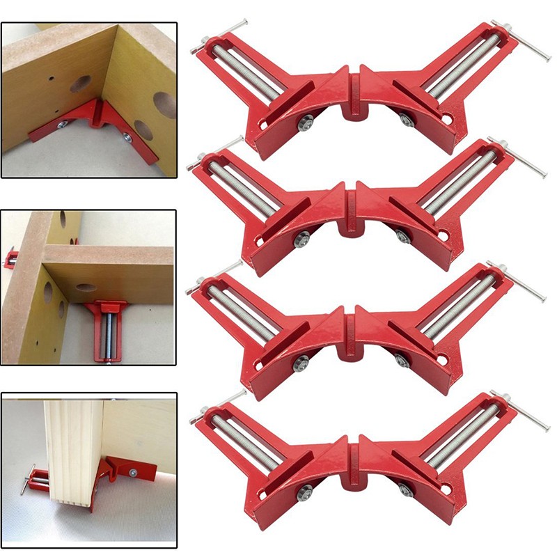 4Pcs Multifunctional New 90 Degree Right Angle Clip Picture Frame Corner Clamp 100mm Miter Clamps Corner Holder Woodworking Tool 4Pcs Multifunctional New 90 Degree Right Angle Clip Picture Frame Corner Clamp 100mm