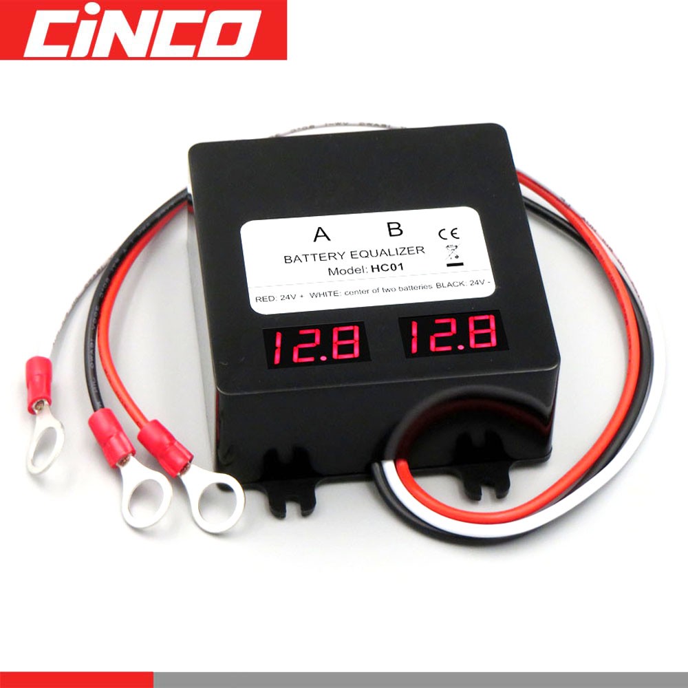 Battery Tie Two Pieces 12V Gel Flood AGM Lead Acid Batteries HA01 Voltage Balancer Lead Acid Battery Charger Regulator