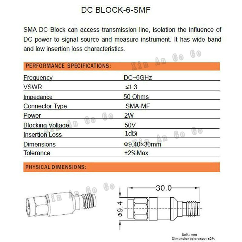 SMA Coaxial Attenuator SMA Male to Female, 2W DC 6.0GHz 1dBi Free Shipping