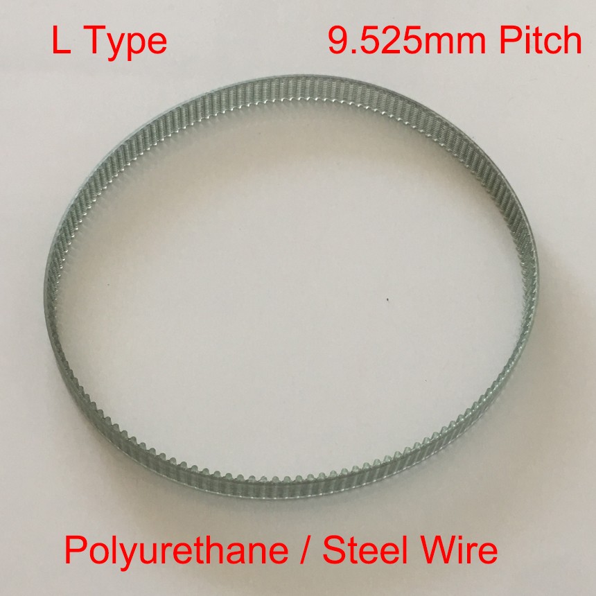 240L 248L 255L 64 66 68T Teeth 10mm 15mm 20mm 25mm 30mm Width 9.525mm Polyurethane PU Steel Wire Gear Synchronous timing belt