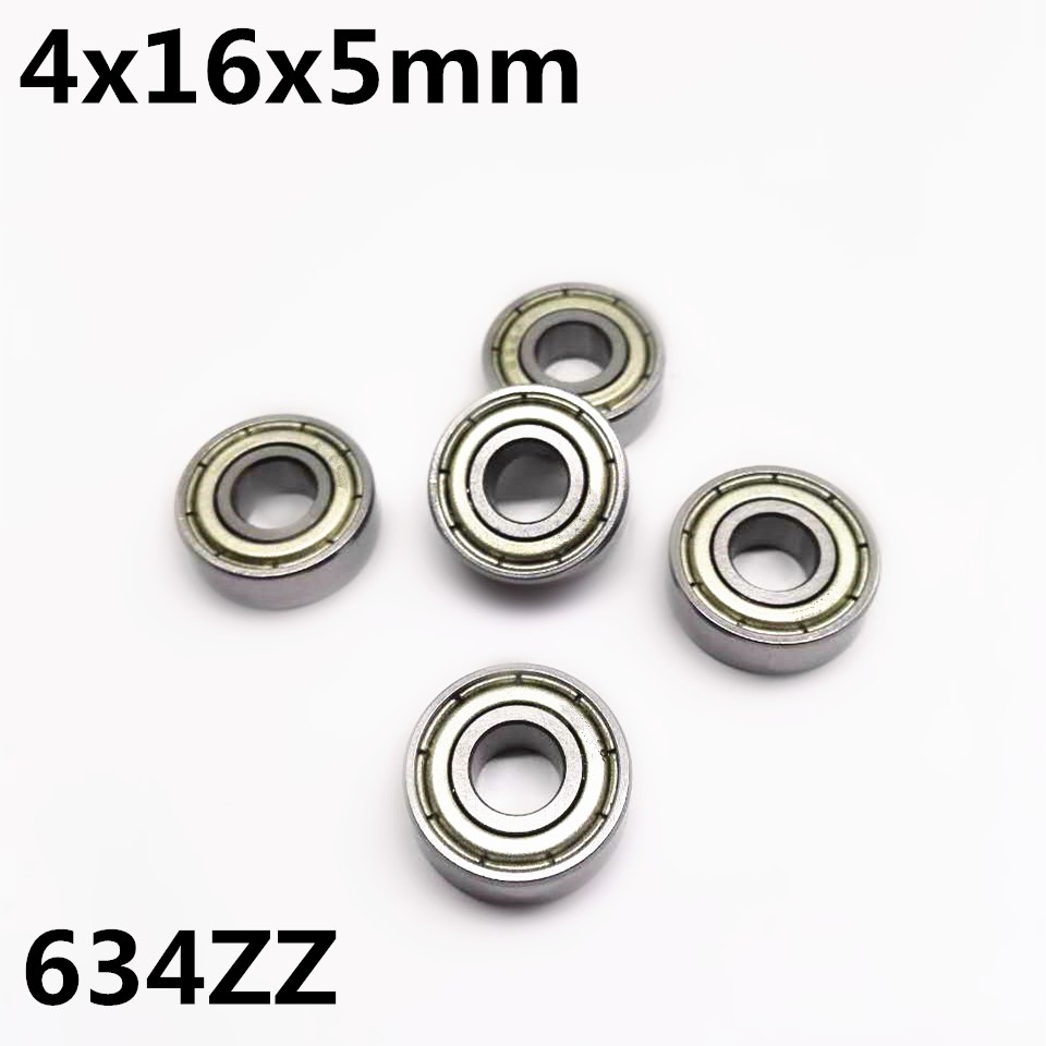 50pcs 634ZZ 4x16x5mm Deep Groove Ball Bearing Miniature Bearing High Quality Low Noise 634Z