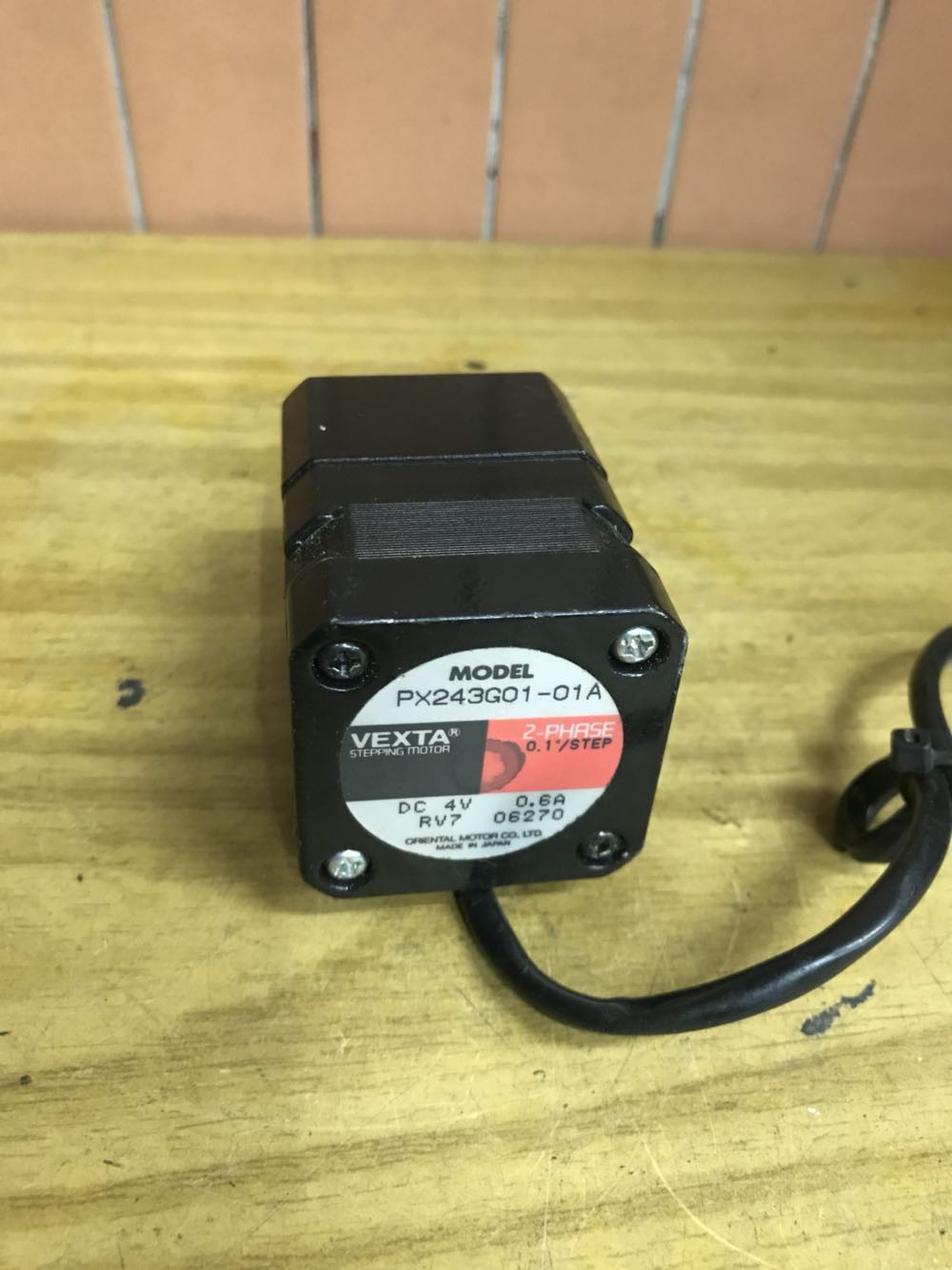 PX243G01-01A, stepper motor. Used one, 85% new appearance; 3 months warranty, free shipping