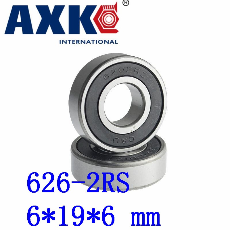 Axk 50 قطعة شحن مجاني مزدوجة المطاط ختم غطاء الكرة أخدود عميق تحمل 626-2rs 6*19*6 Mm