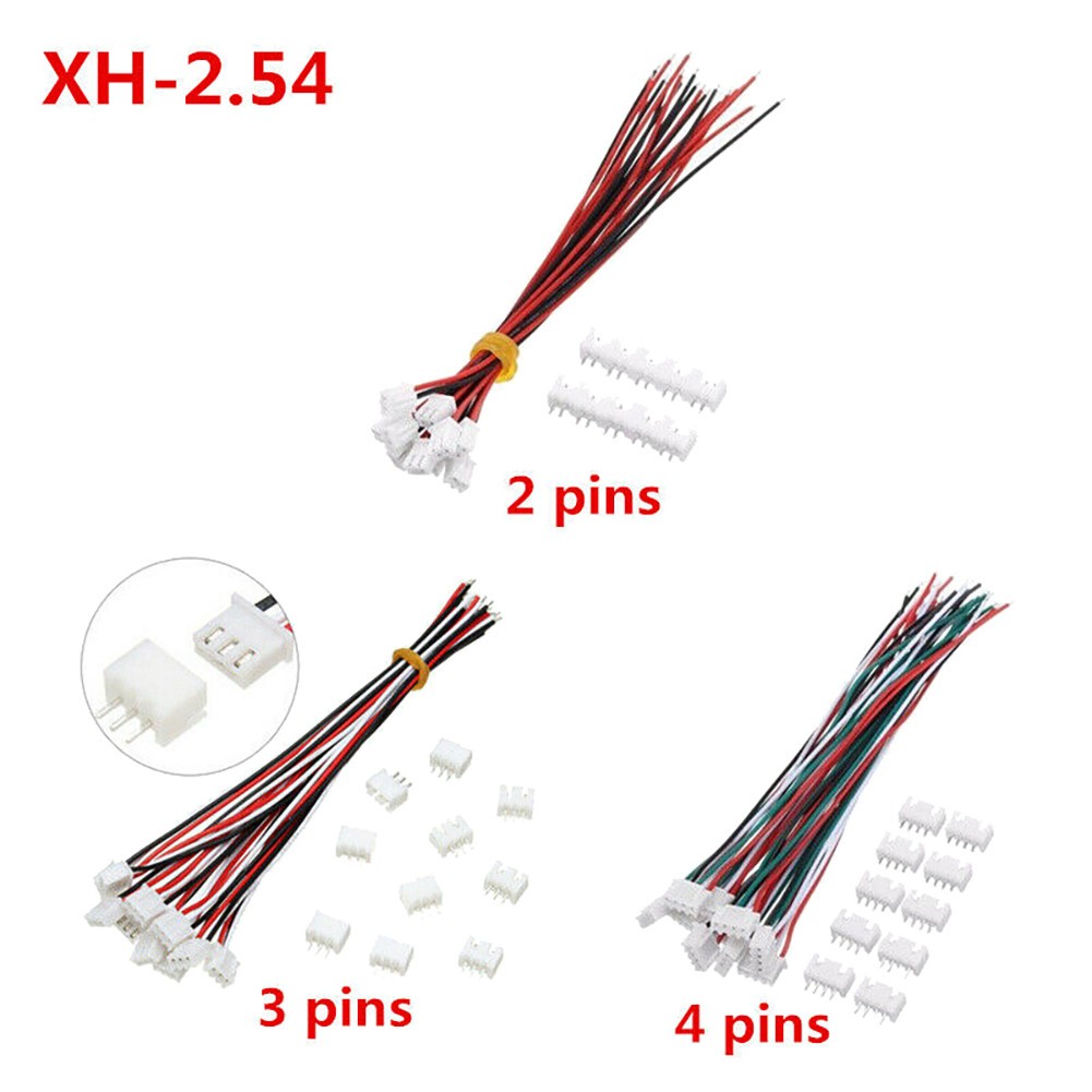 10 Sets JST XH2.54mm Wire Cable Connector 2/3/4 Pin Male Female Plug Socket FS Connector Plug With Wire 24AWG 1007 High Quality