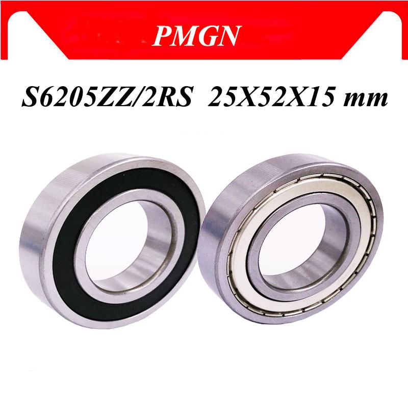 S6205ZZ S6205RS Stainless Steel S6205 2RS S6205RS S6205 SS6205 25X52X15mm High Quality Deep Groove Ball Bearing