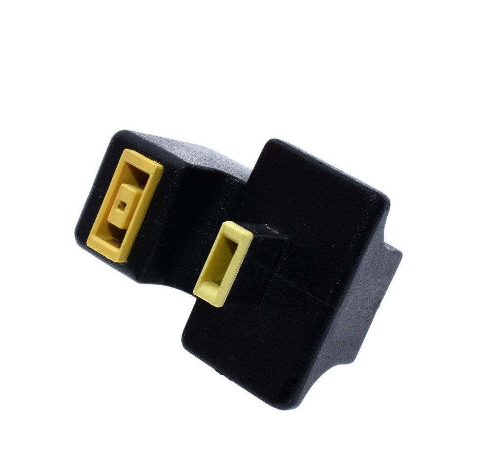 1pc 180 Degree Angled Rectangle Port Male to Female Extension Charger Adapter For Lenovo ThinkPad