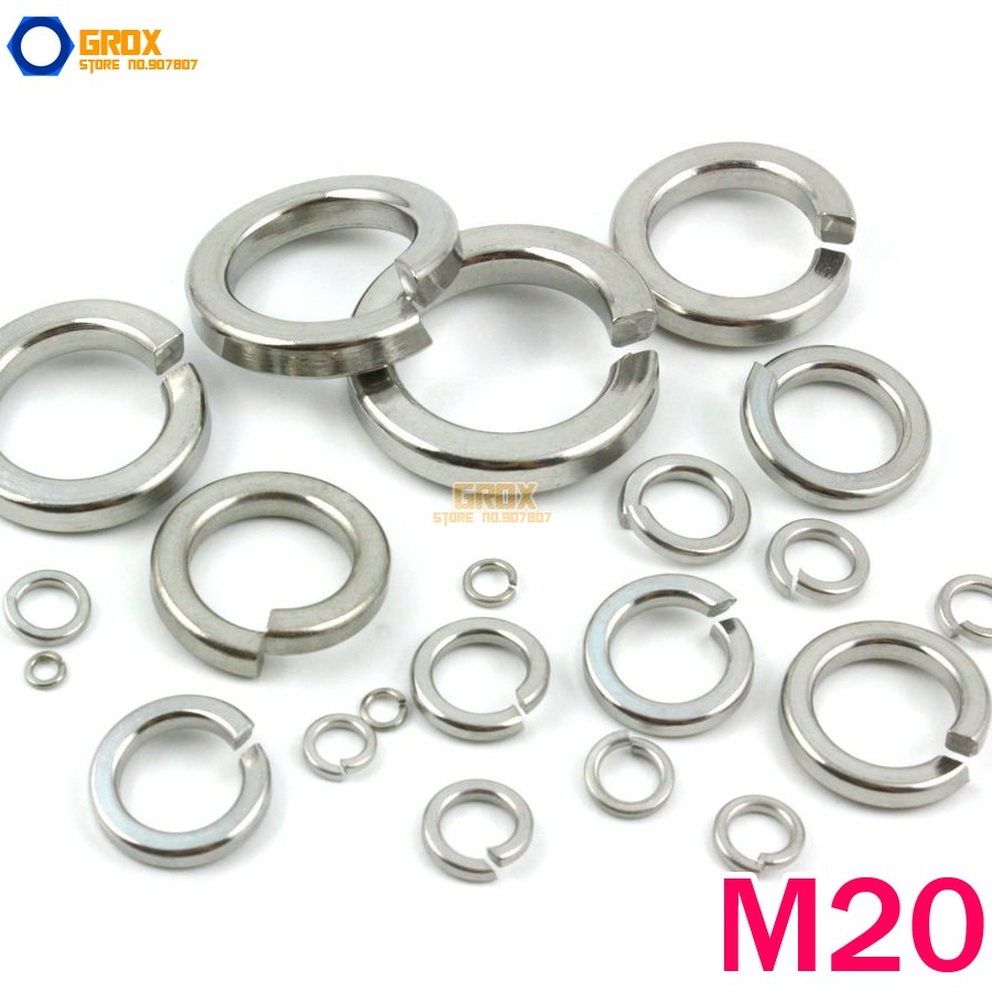 M20 Separate Lock Washing Machine, 15 Pieces, Stainless Steel, Marine Grade 316