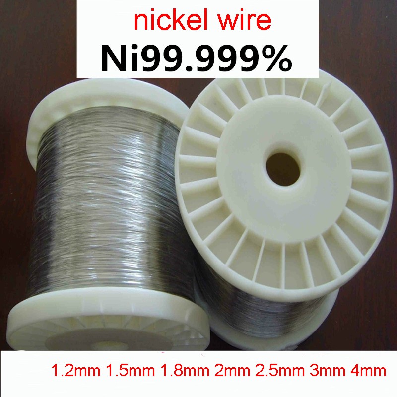 1.2mm 1.5mm 1.8mm 2mm 2.5mm 3mm 4mm pure nickel alloy wire heat resistance wire electrode Ni wire for scientific research