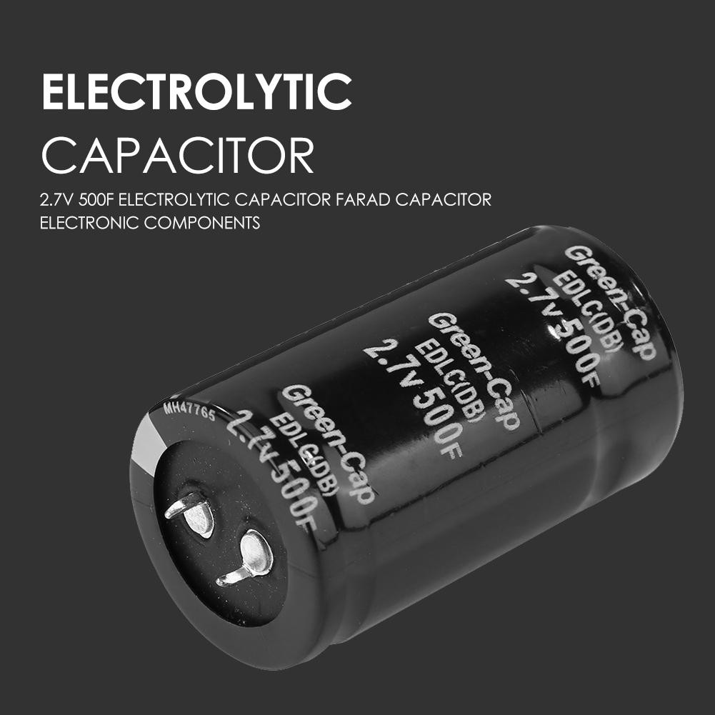 2.7V 500F Farad Capacitor 35x60mm Ultra Wide Application Range Metal Electrolytic Capacitor for Automotive Circuit