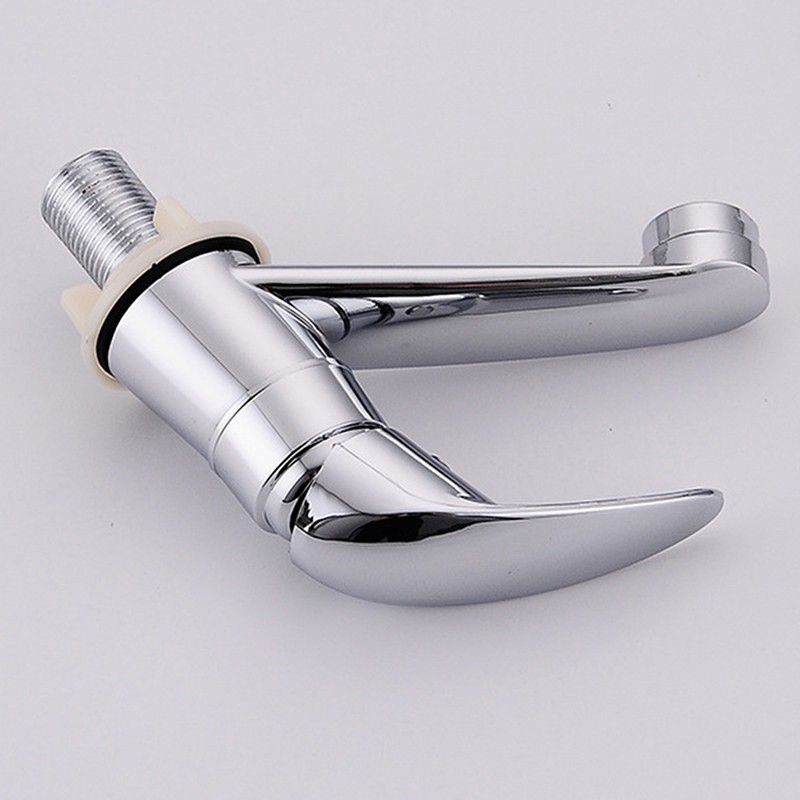 Chrome Surface Mount Bathroom Basin Faucets Single Handle Single Hole Bath Tap Cold Water Tap Hardware