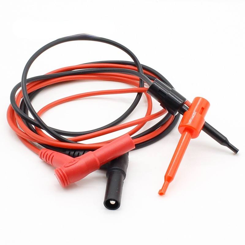 1 Pair Banana Plug For Test Hook Clip Probe Cable For Multimeter Test Equipment