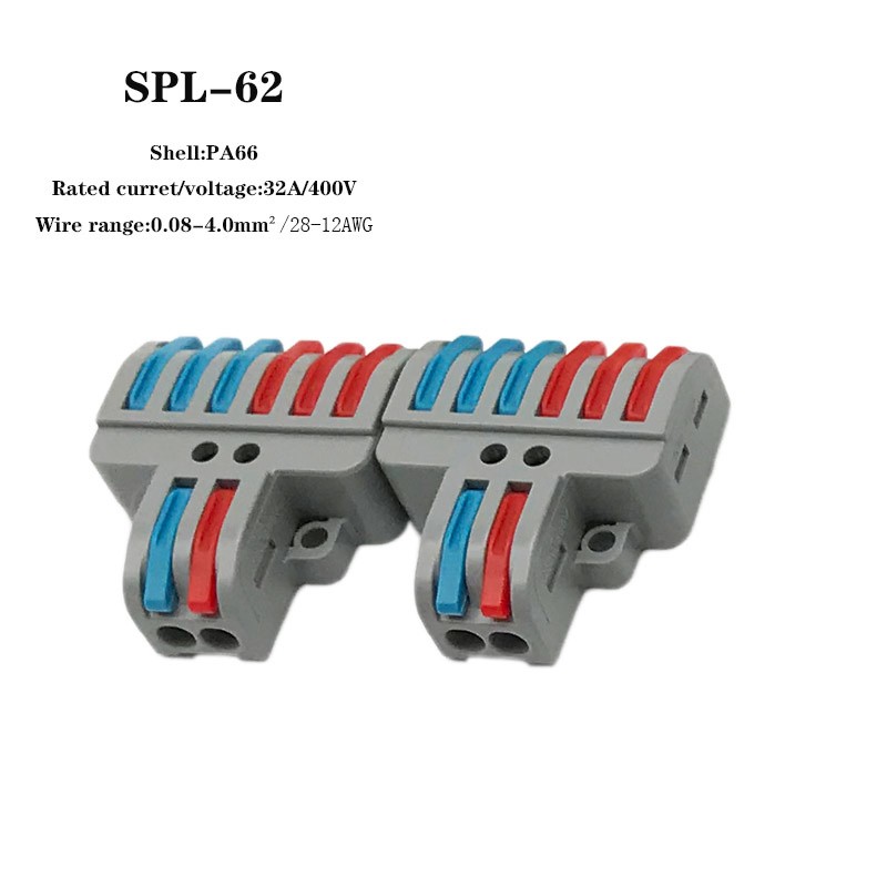 5/10pcs/SPL-42/62 Small Push-In Connector Terminal Block Quick Wire Connector Universal Cable Wire Connector