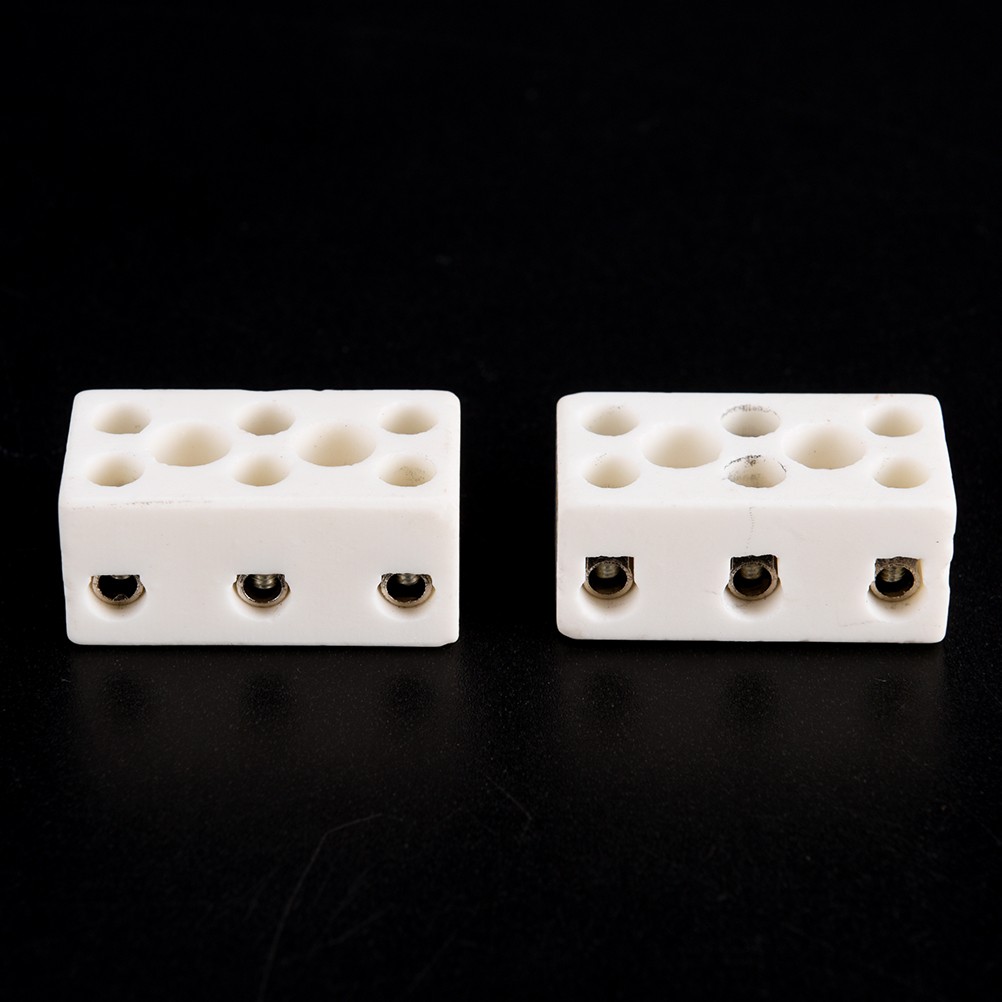 2pcs/lot 425 Degree 10A-3P Ceramic Bits Post Terminal Blocks for SOS 10A 250V Electrical Equipment Connectors Terminals