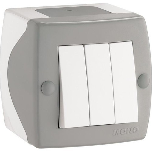 Mono Octans Surface Mounted Triple Key White + Gray