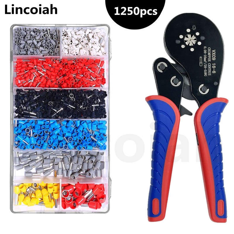 0.08-16mm² 16-6 Tubular Terminal Crimping Tools Mini Pliers Crimping of Large Size Precision Terminals Electrical Clamps Set