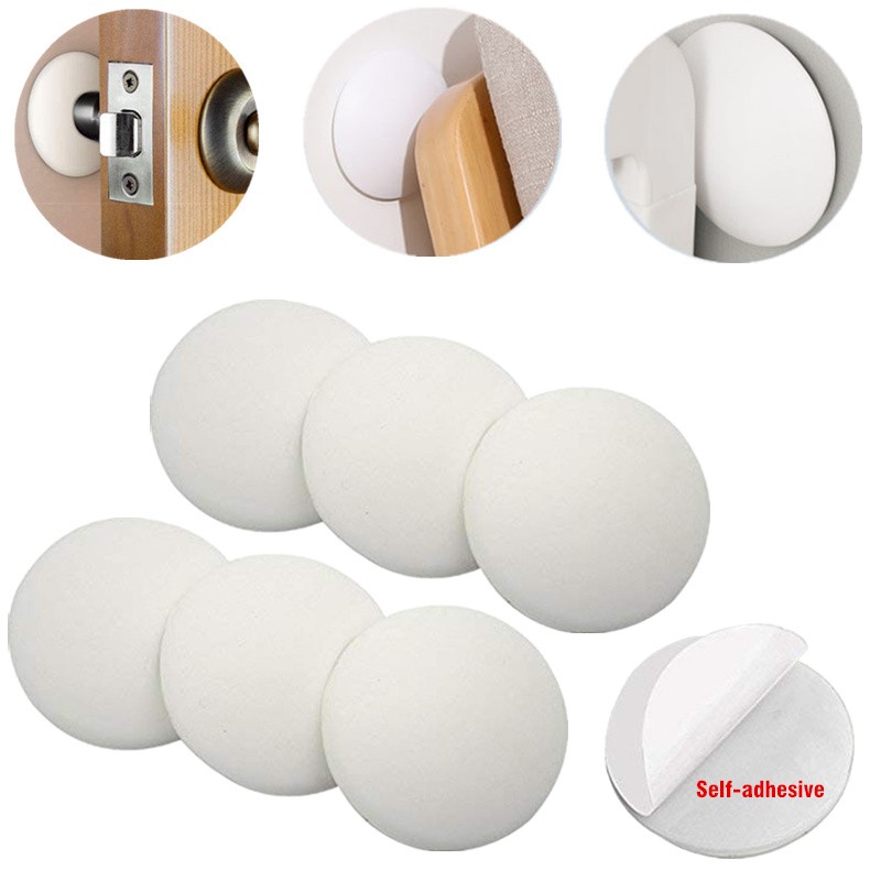 Door Stopper Wall Protector Self Adhesive Reusable Shock Absorbent Gel Door Handle Bumper Handle Silencer Pad Wall Shield