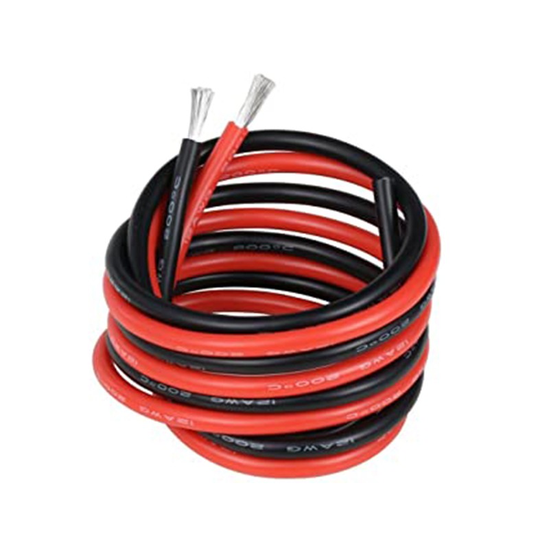 2m Heat Resistant Silicone Wire 14AWG 15AWG 16awg 17 18 20 AWG 22AWG 24 26 AWG High Temperature 200°C Cold Resistance -60°