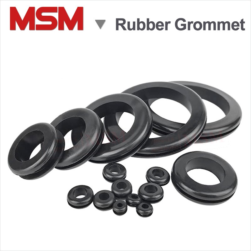 50/10pcs European style double sides blanking hole rubber ring rubber seal assortment for cable wire protection