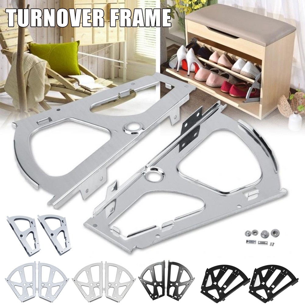 2Pcs/Set Shoe Shelf Hinges Stainless Steel Flip ​Frame Rack Shoe Shelf Hinge Hardware Accessories Cabinet Rack Shoe Shelf Hinges