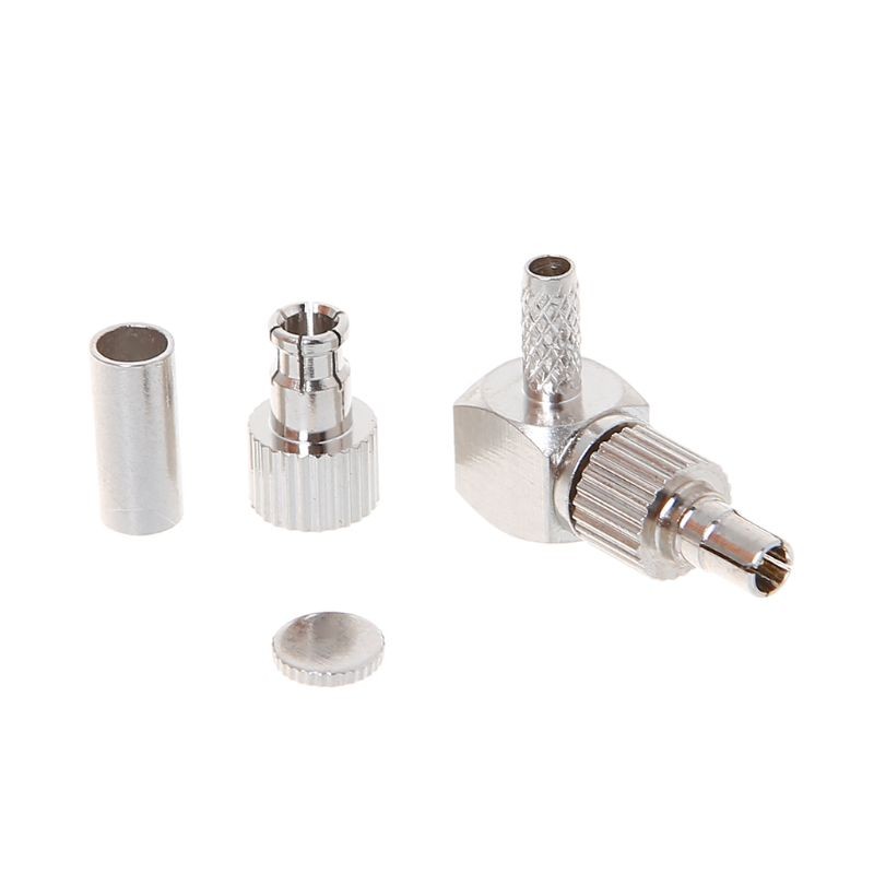 2 in 1 TS9/CRC9 Male Right Angle RF Coaxial Connector Adapter for RG174/178/316 LMR100