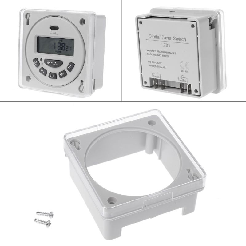 Transparent Plastic Mounting Panel Waterproof Cover Enclosure Protection Time Switch Timer TM618 CN101 CN101A L701