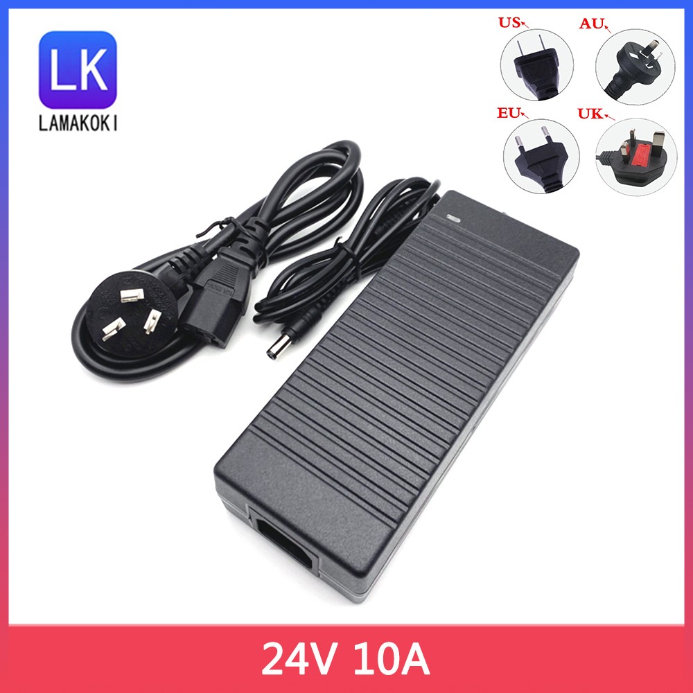 24V 10A Power Adapter 24V 10A Power Converter Current Adapter Wire With Small Cooling Fan