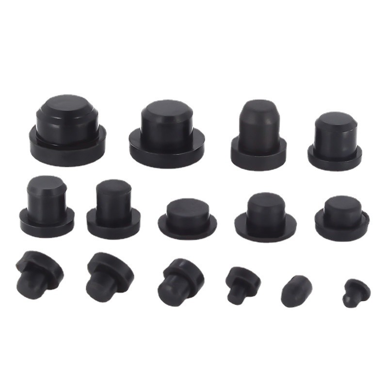 Black White Silicone Rubber Hole Plugs 2.7mm-14mm T Taipei Round Solid Hole Caps High Temperature Seal Stopper Dust Plug