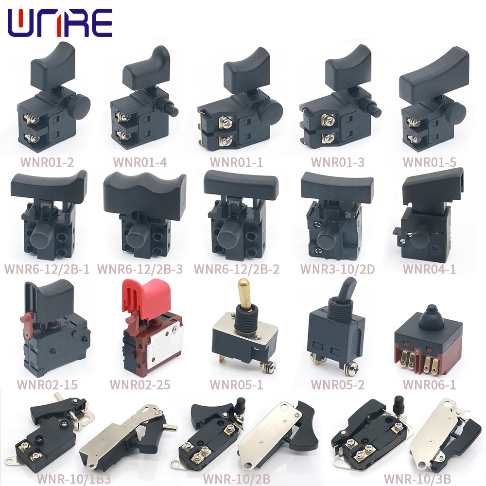 1pc DC 7.2V-24V Electric Drill Control Switch Wireless Trigger Switch With Small Light For Electric Power Tools Drill Switch