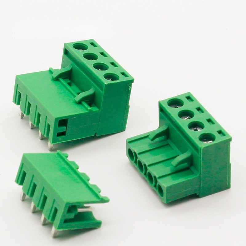 10 sets ht5.08 4pin right angle terminal plug type 300V 10A 5.08mm pitch connector pcb screw terminal block