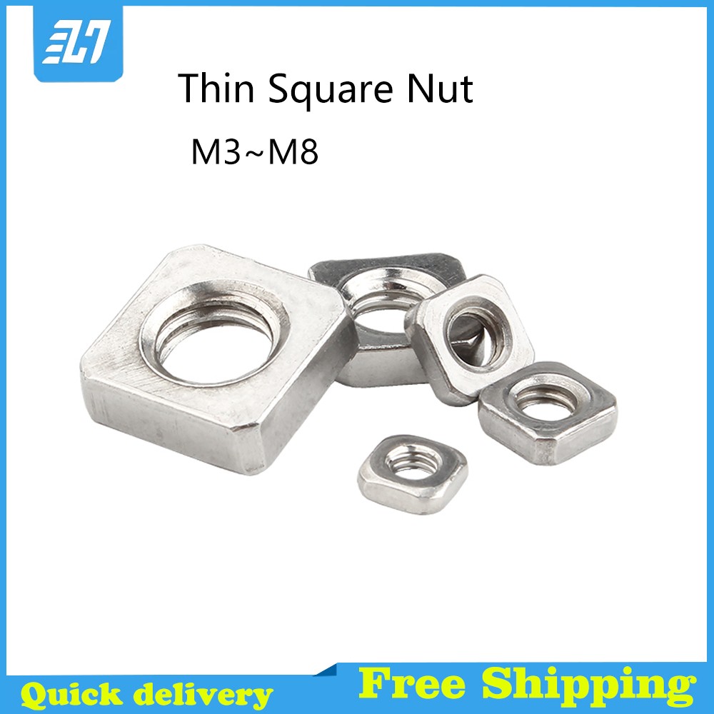 DIN562Thin Nut Square Nut Nut 304 Stainless Steel M3 M4 M5 M6 M8