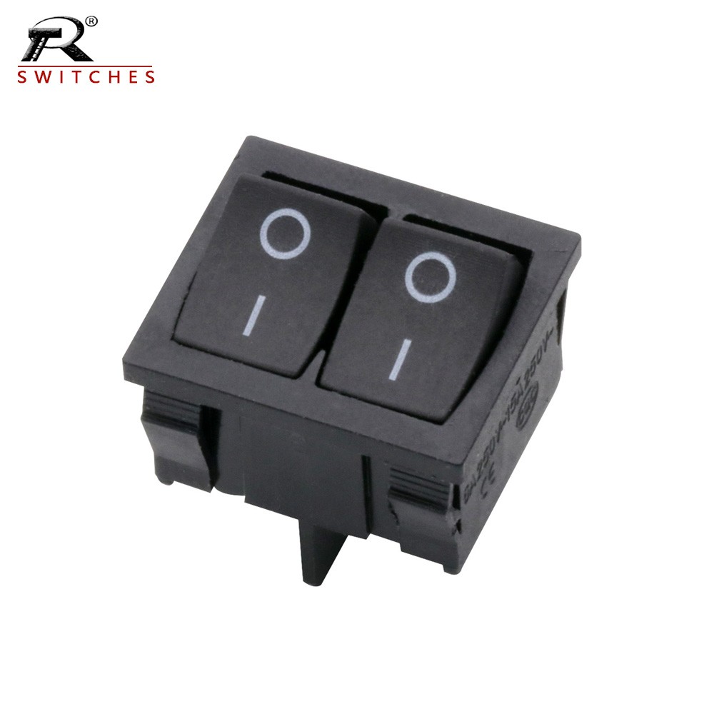 10pcs KCD5 21x24mm Double Power Rocker Switches Without Black Light ON-OFF-ON 4pin 6A/250V 15A/125V AC