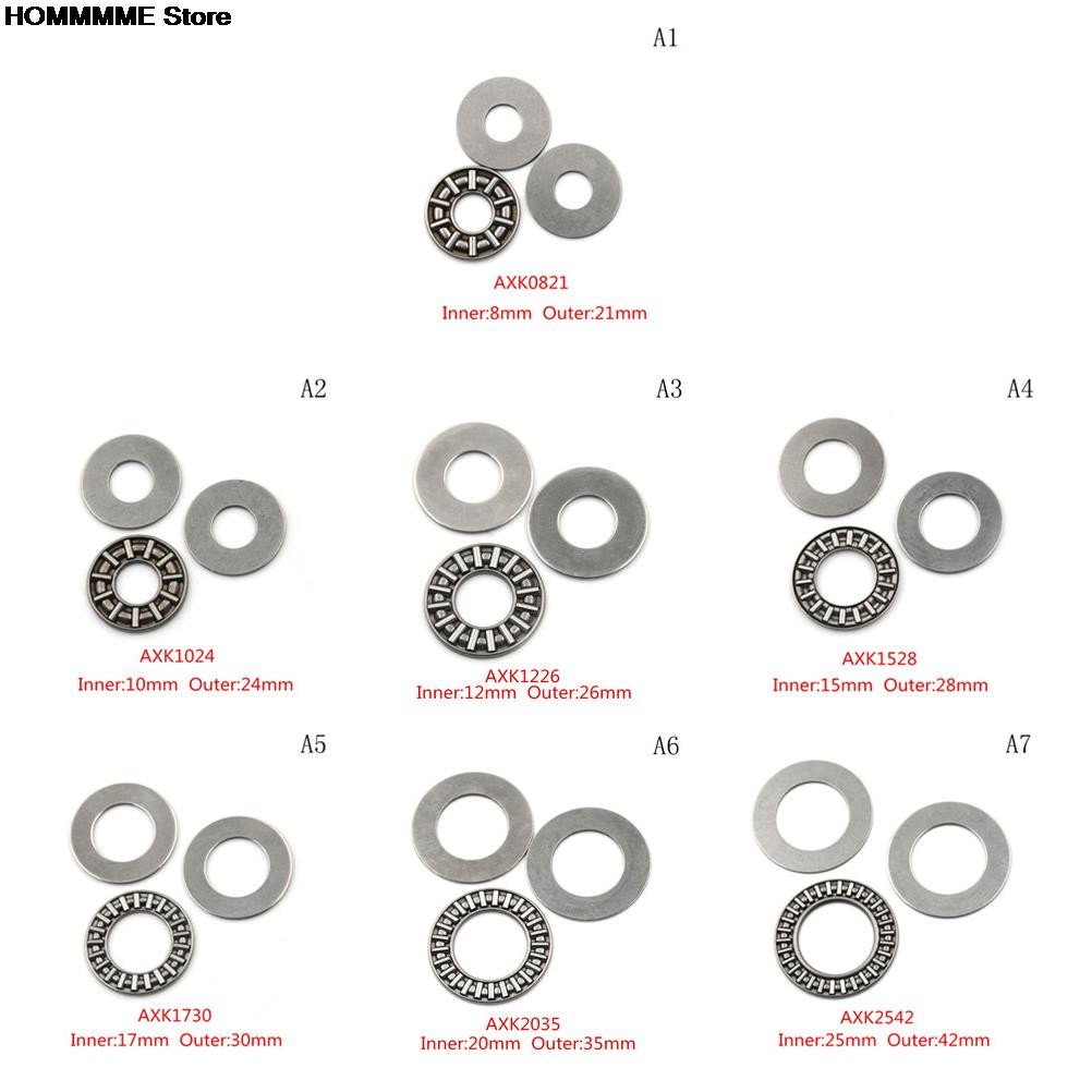 3pcs Plane thrust needle roller bearing AXK0821 + 2AS AXK2035 + 2AS AXK1024 + 2AS AXK1226 + 2AS AXK1528 + 2AS AXK2035 + 2AS NEW