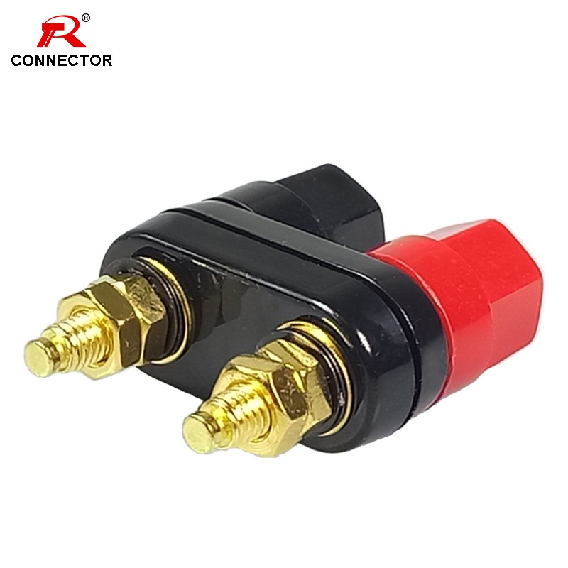 8pcs high quality post binding hifi cable connector, copper with gold plated banana plug coupler audio terminals