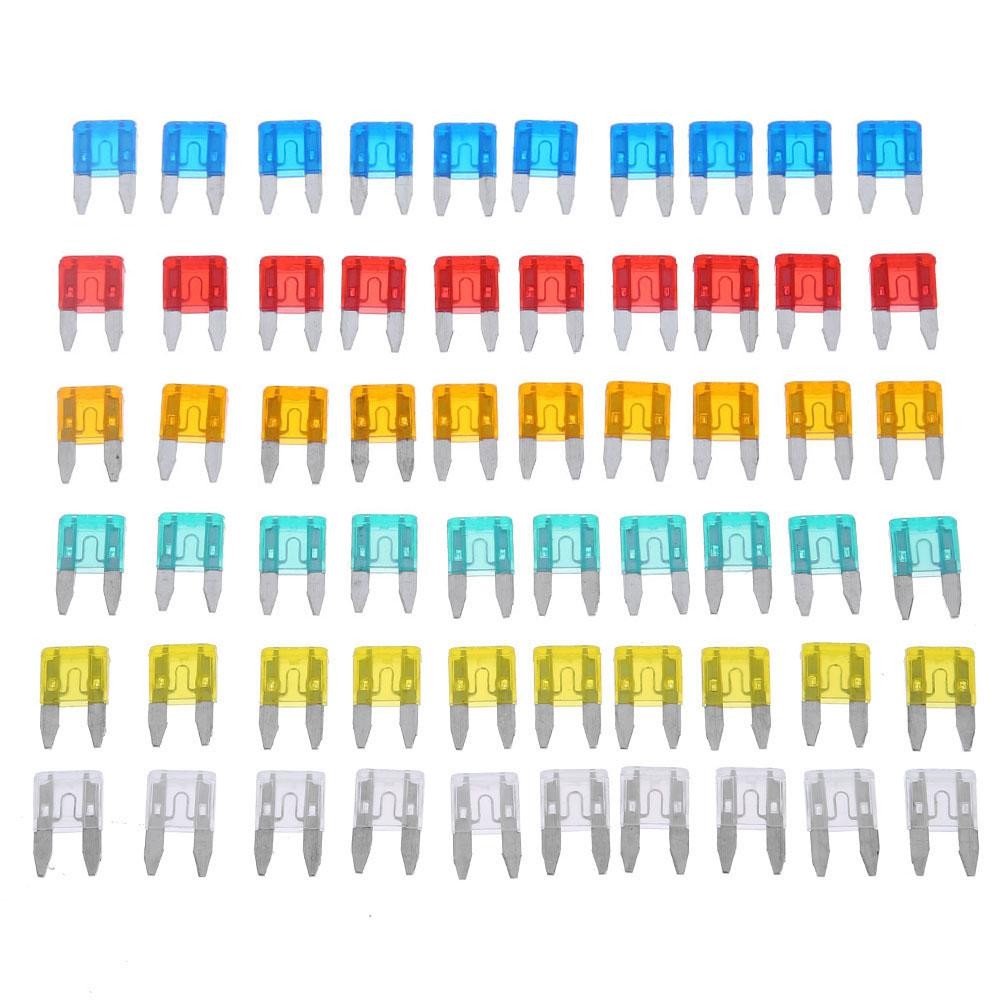 60pcs Auto Car Pickup Truck Fuse Blade 5A 10A 15A 20A 25A 30A Mixed Set Kit Car Styling Auto Safety Blade