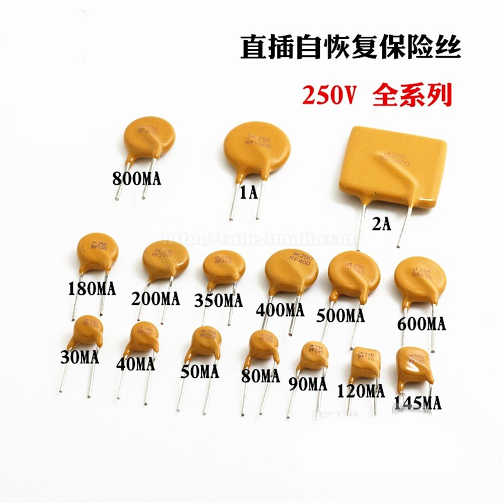 50-100PCS PPTC 250V Resettable Fuse TRF250-030 040 050 060 080 090 110 120 145 180 200 300 400 500 600 800 1000 2000