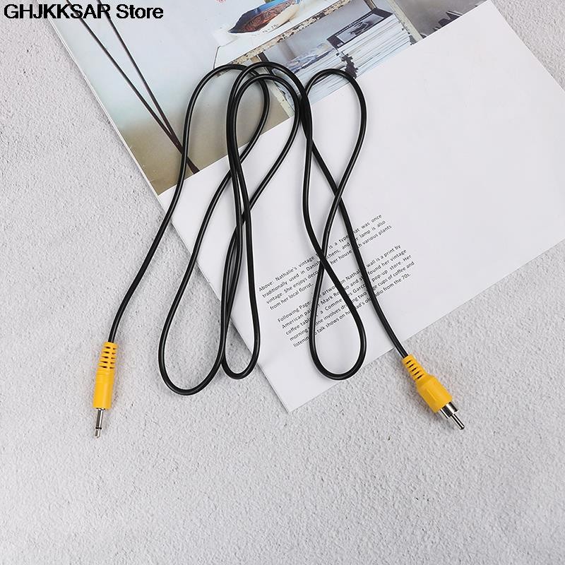 1pc 1.5m 3.5mm 1/8" Mono-Male Plug to Single RCA Male Audio Video Cable Adapter Cord New