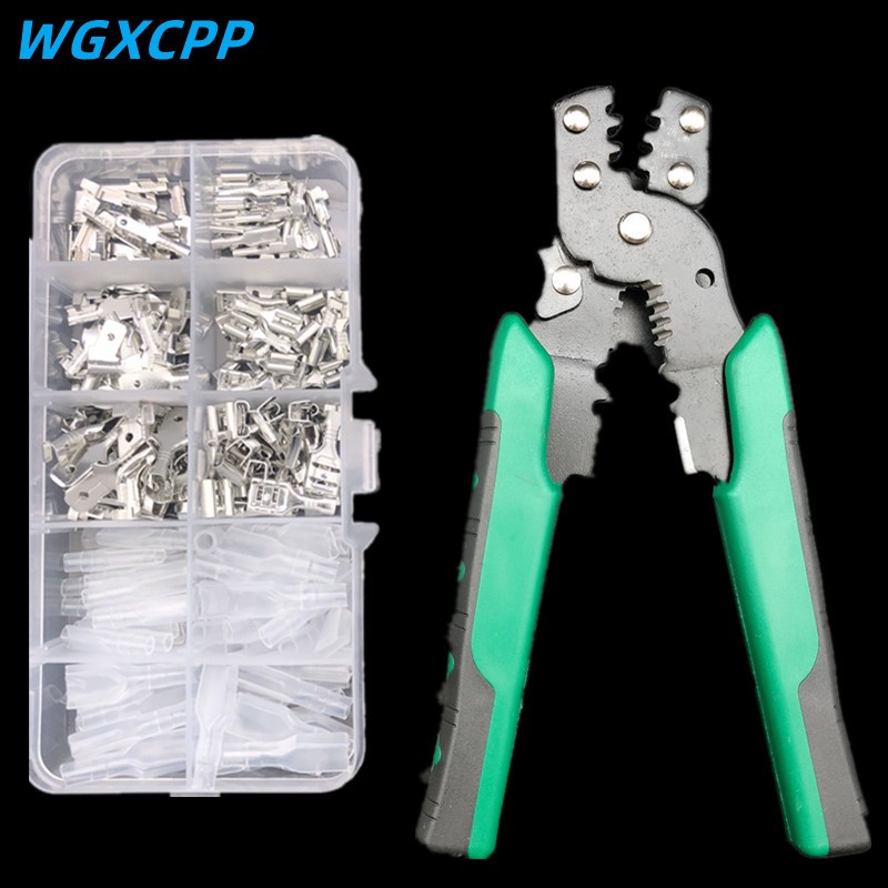 180pcs + pliers 2.8/4.8/6.3mm, electrical connector, butt crimping terminal, female and male wire and cable splicing terminal