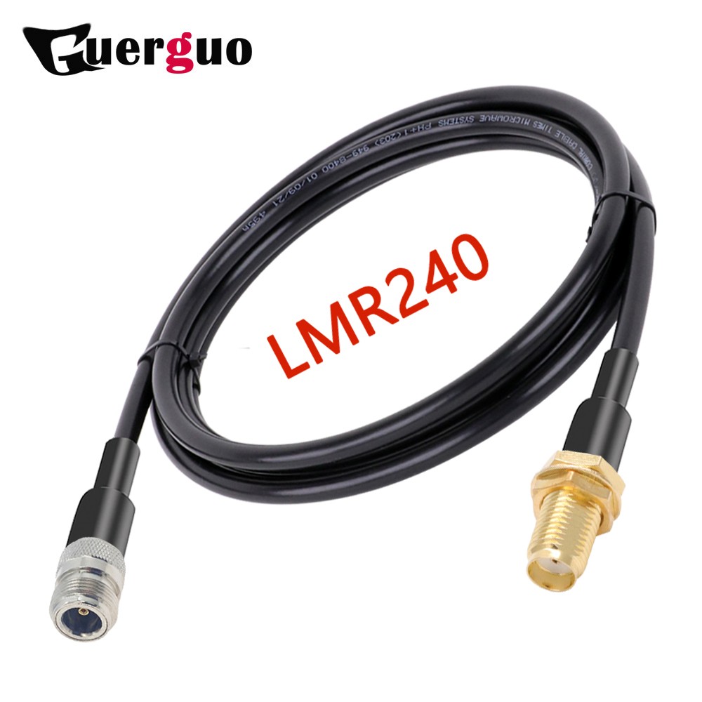 LMR240 RF Cable Adapter 50ohm 50-4 RF Coaxial Cable Jumper N Female to SMA Female Bulkhead 4G 5G LTE Extension Cord 50cm~50m