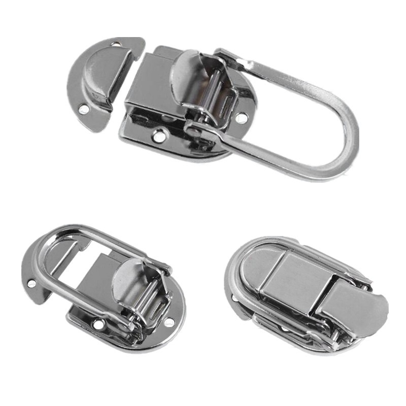 1pc Aviation Aluminum Latch Lock For Suitcase Wooden Box Suitcase Toolkit Hardware Hang Buckle Lock Box Lock Buckle Hardware