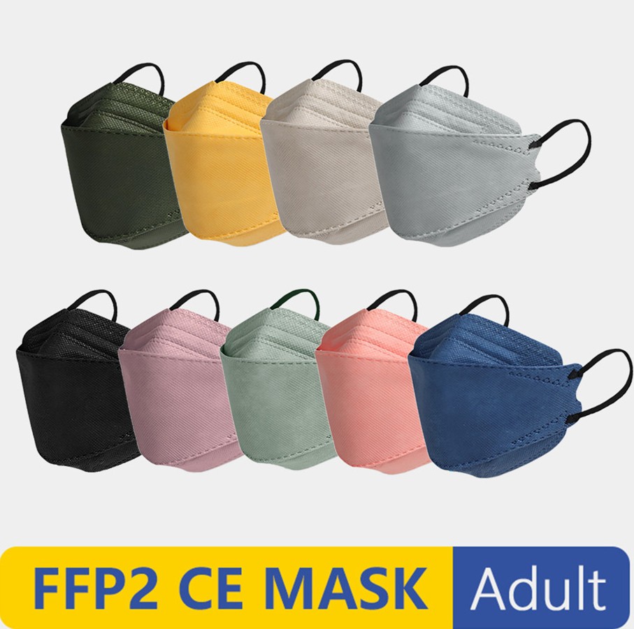 Mascarillas ffp2 قناع الوجه fpp2 المعتمدة قناع kn95 4 رقائق ffp2fan mascarillas fp2 kn 95 قناع للكبار قناع أسود ffp3 معتمد