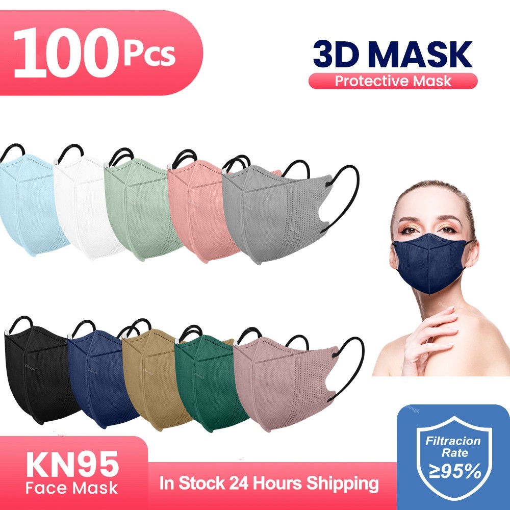 3d face mask kn95 morandi masarella ffp2 homolucada spain adutos mascarillas fpp2 negras 4 protective layer ce ffp2 black mask