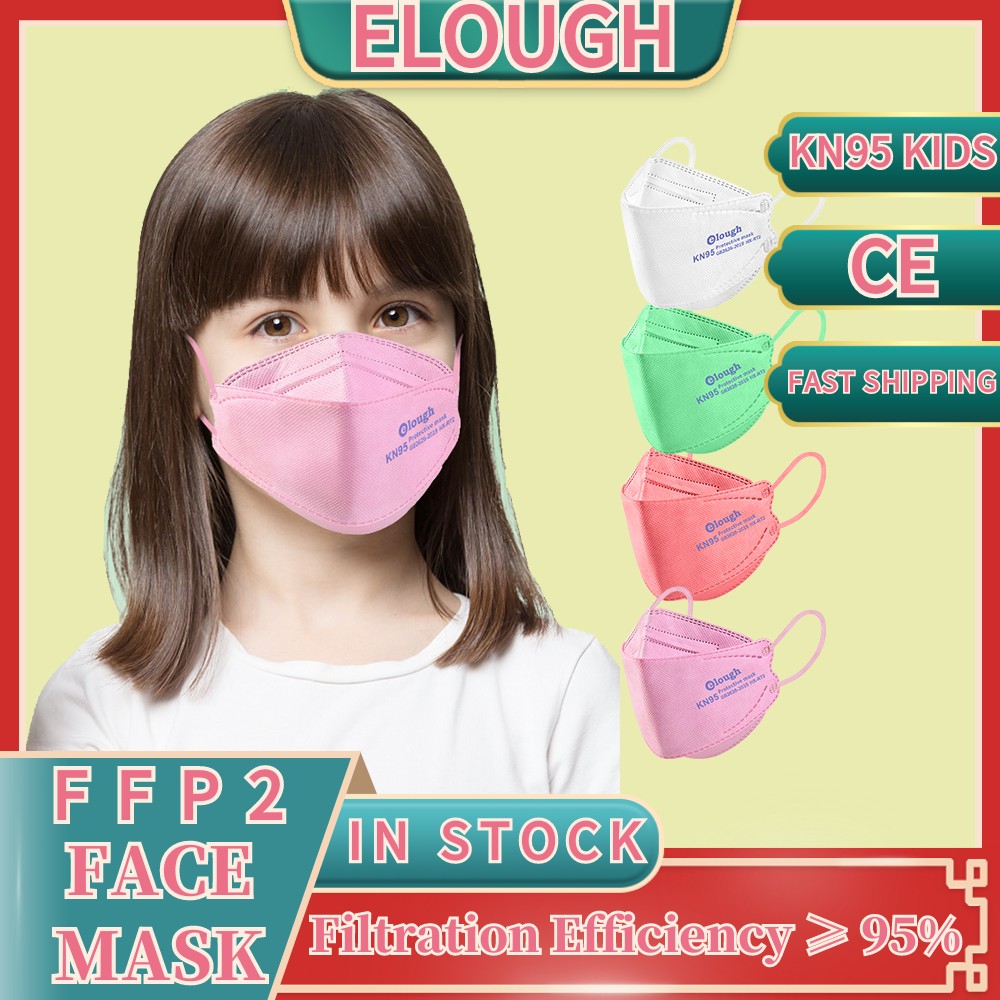 ffp2fan Elough kids mask 10-100pcs niños ffp2 mascarillas fpp2 gay respiratory kn95 face mask CE certification