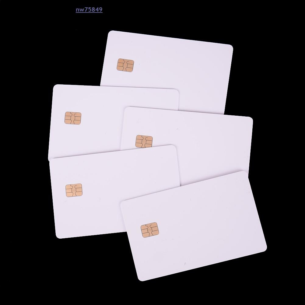 New 5pcs ISO Plastic IC With Chip SLE4442 Blank Smart Card Contact IC Card Safety White