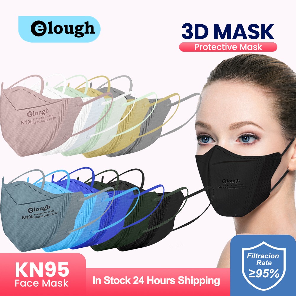 أقنعة ثلاثية الأبعاد للكبار KN95 قناع الوجه FFP2 Mascarillas FPP2 Negras Masque FFP 2 أسود ffp2قناع 4 طبقات قناع Mascherina FFP2 الواقي