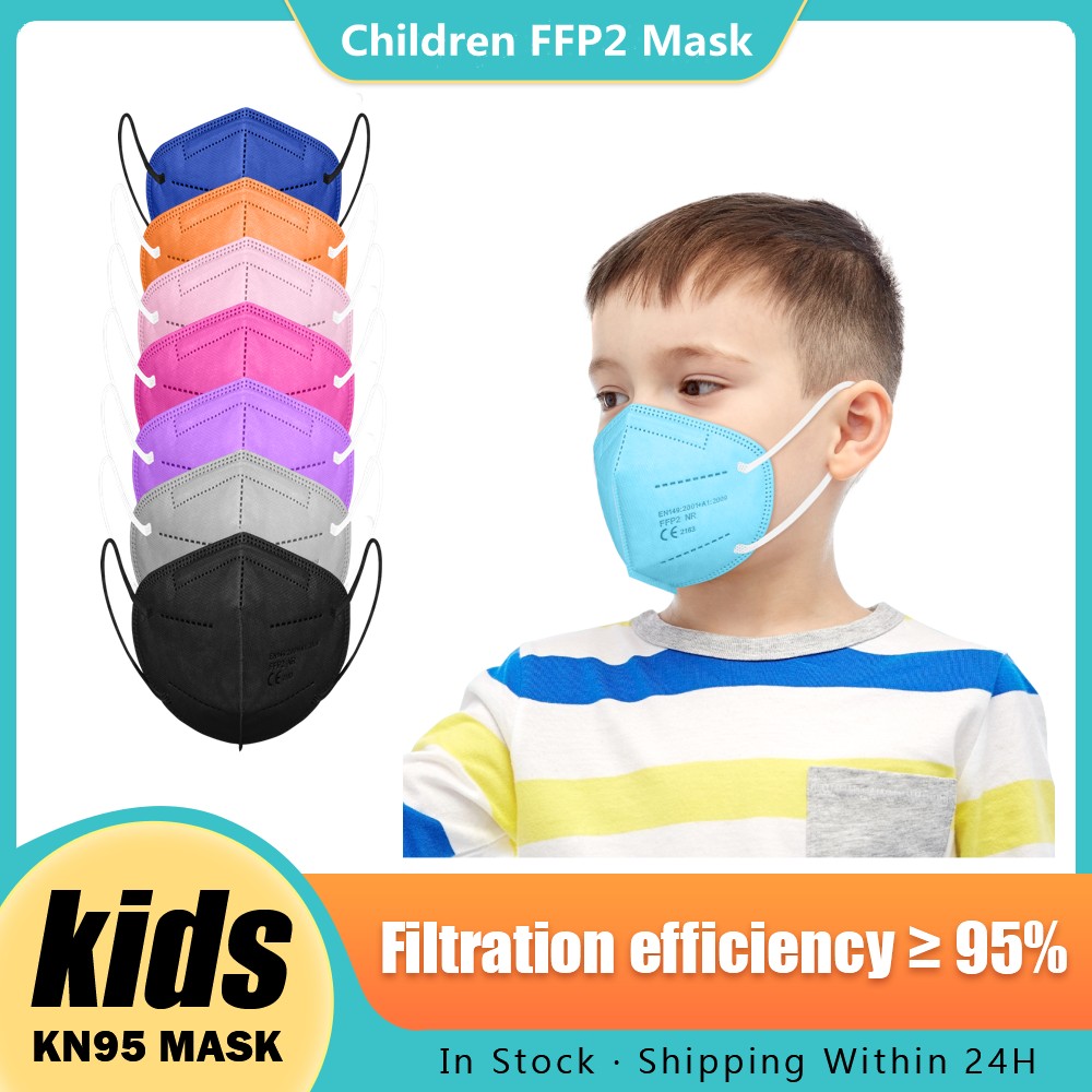 FPP2 Mask for 9-12 Years Kids KN95 Masks for Kids Boys and Girls 5 Layers FPP2 Protection Mask FFP2 Child Mask EU Approved