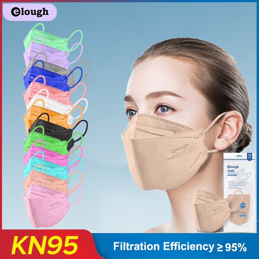 Elough mascherine FFP2 Mascarillas FPP2 قناع السمك التنفس KN95 قناع الوجه قابلة لإعادة الاستخدام ffpp2 الكبار ffp2قناع المتاح ce KN 95